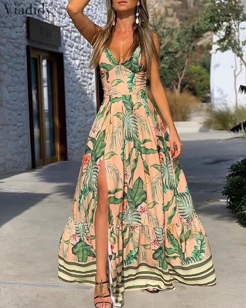Vestido Longo Fiorella A Elegância que Floresce em Cada Estampa