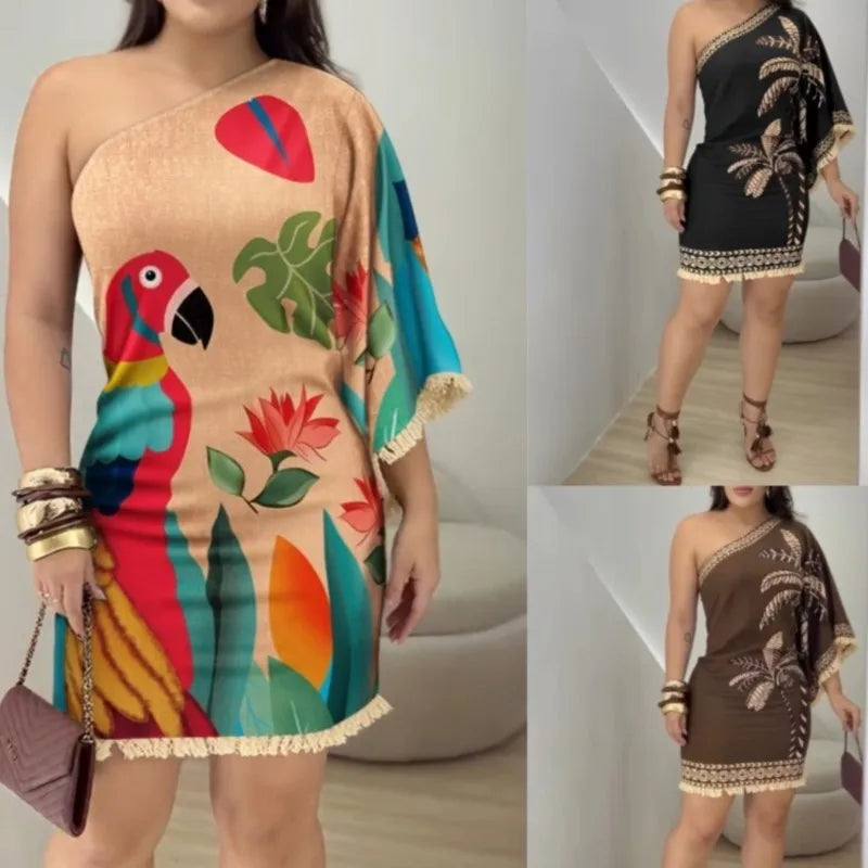 Vestido Curto Aisha Charme Tropical em Cada Detalhe