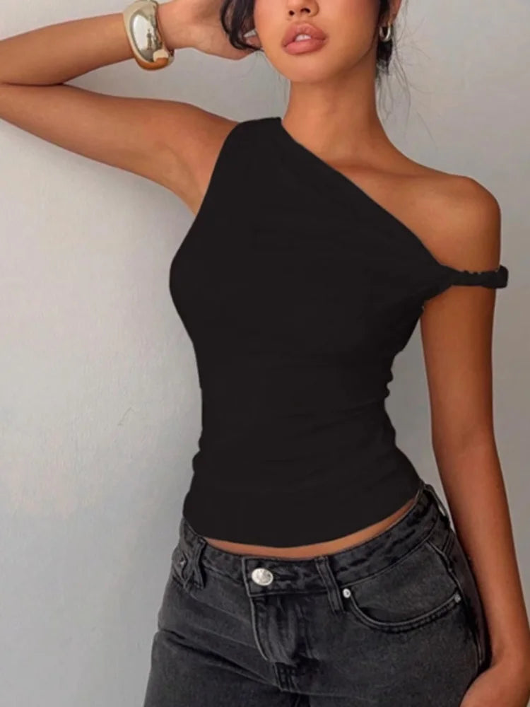 Blusa Assimétrica Bruna Feminina Elegância Atemporal em Cada Detalhe