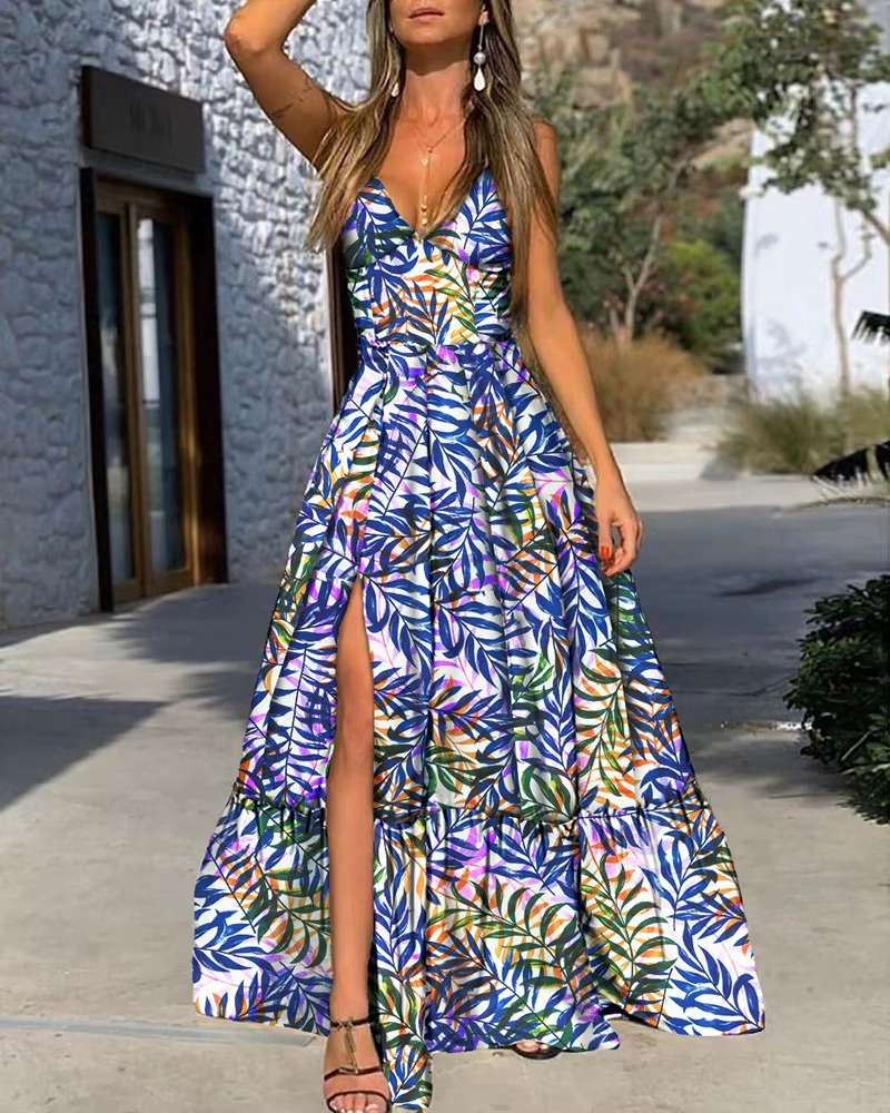 Vestido Longo Fiorella A Elegância que Floresce em Cada Estampa