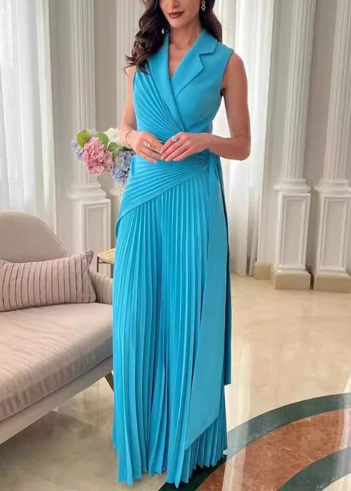 Macacão Eloá Feminino Plissado com Gola Alfaiataria Desejo em Movimento e Elegância que Hipnotiza