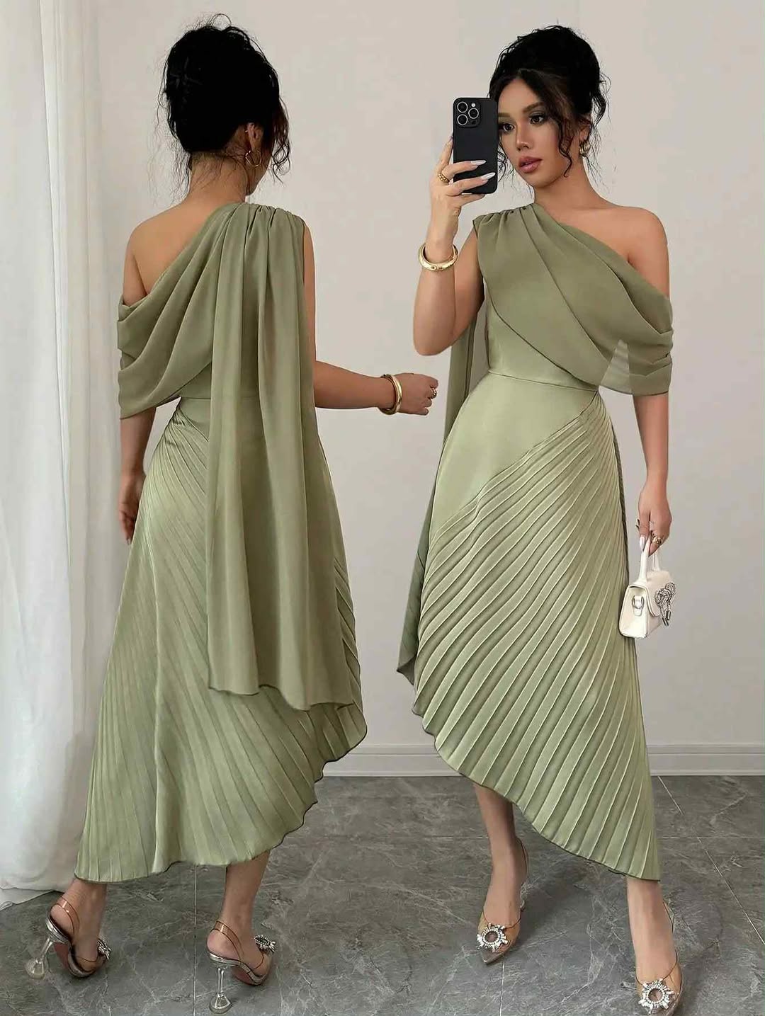Vestido Longo Anelise Elegância que Reflete Luz e Sofisticação