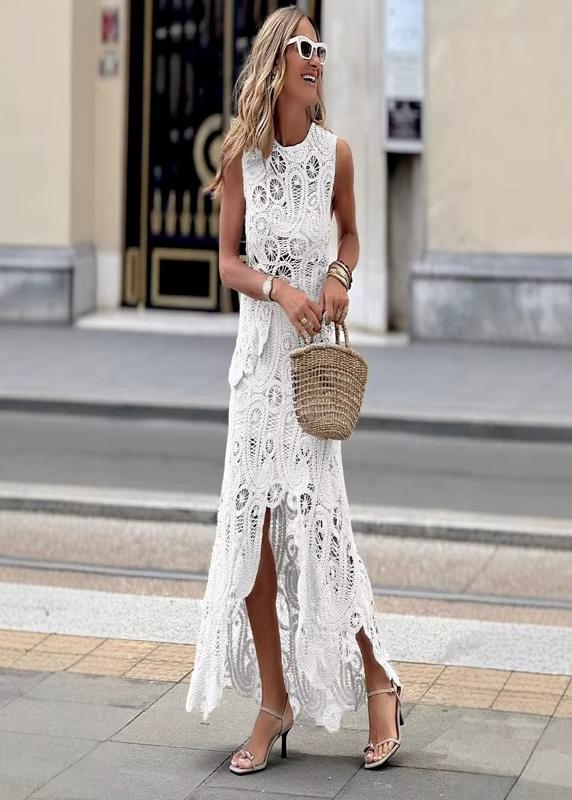 Conjunto de Saia Charlotte Feminino de Crochê Rendado Sofisticação e Charme Atemporal