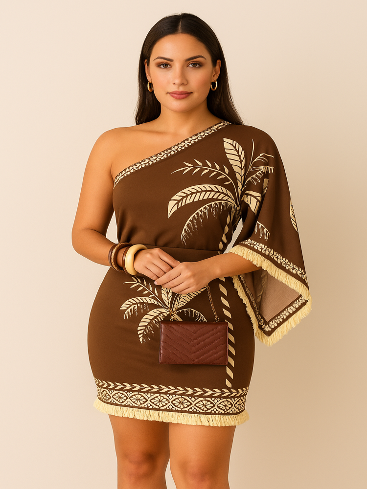 Vestido Curto Aisha Charme Tropical em Cada Detalhe