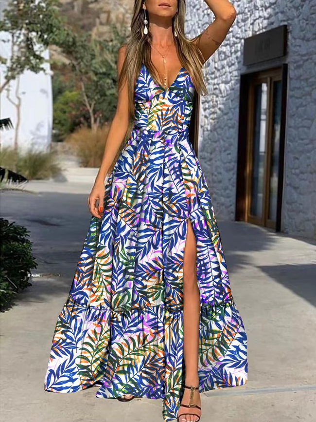 Vestido Longo Fiorella A Elegância que Floresce em Cada Estampa