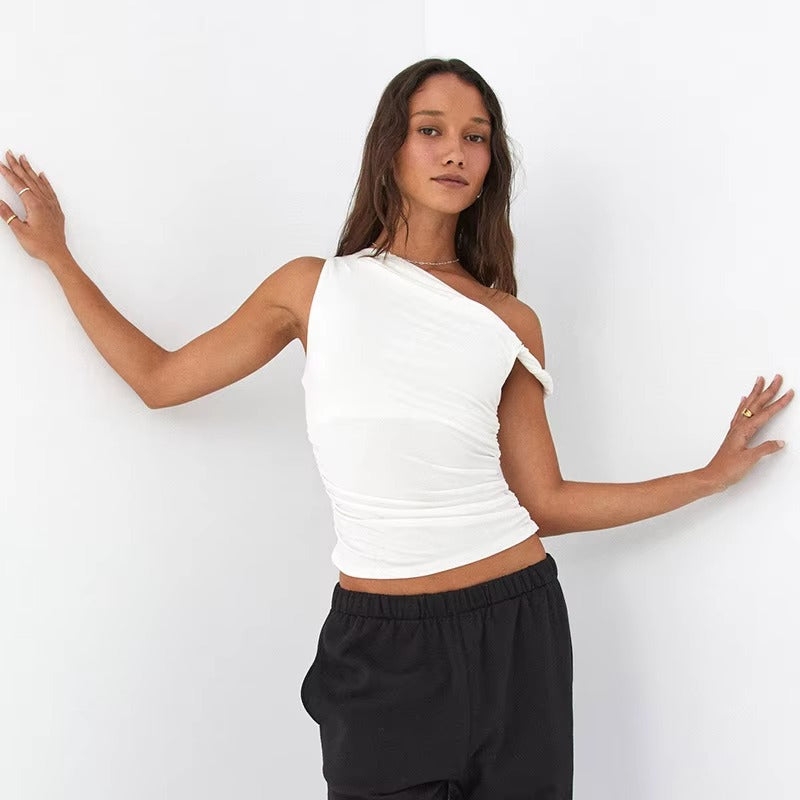Blusa Assimétrica Bruna Feminina Elegância Atemporal em Cada Detalhe