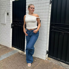 Blusa Assimétrica Bruna Feminina Elegância Atemporal em Cada Detalhe