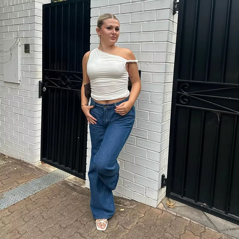 Blusa Assimétrica Bruna Feminina Elegância Atemporal em Cada Detalhe