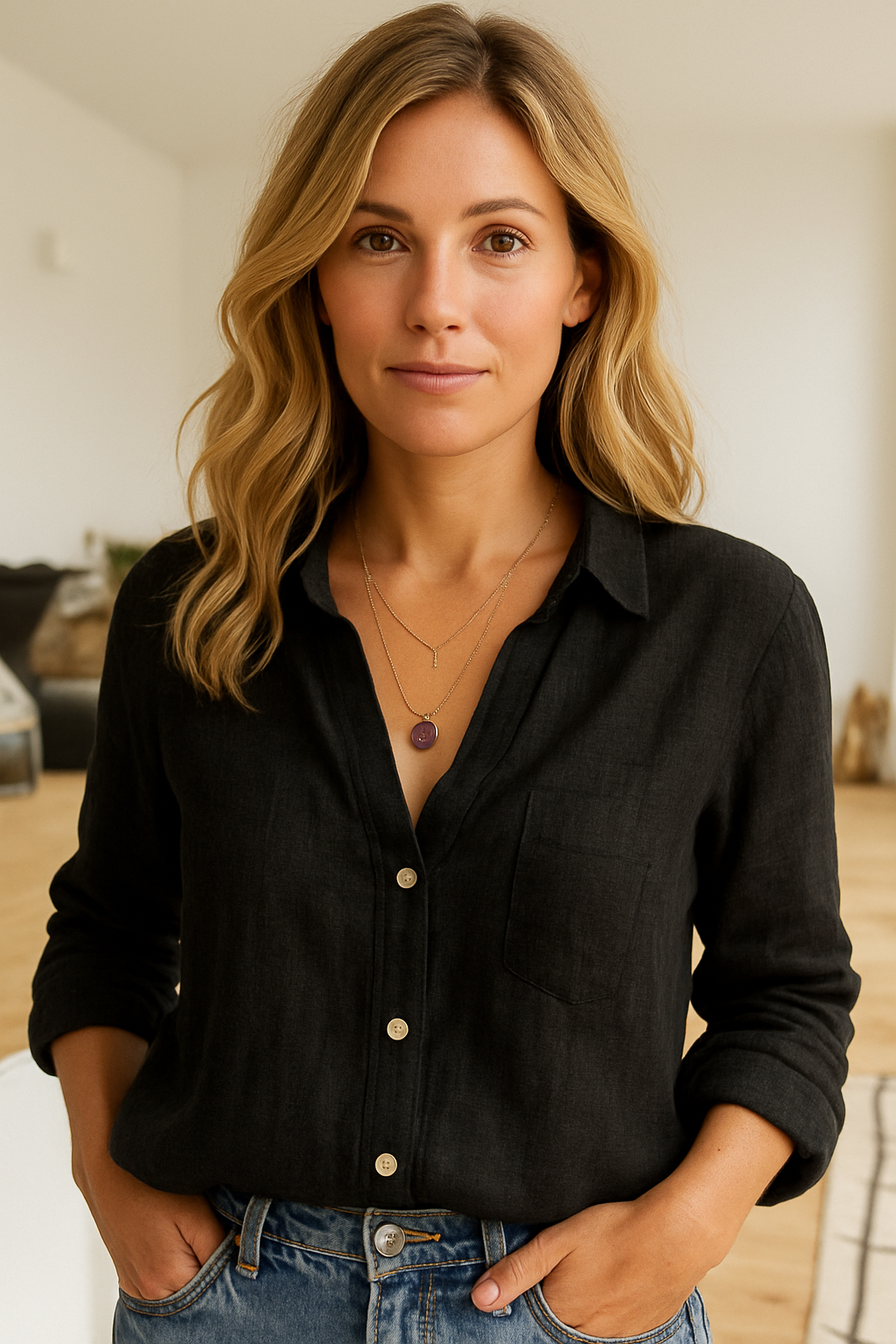 Camisa Eloíde - O Conforto do Linho que Encontra a Sofisticação Atemporal