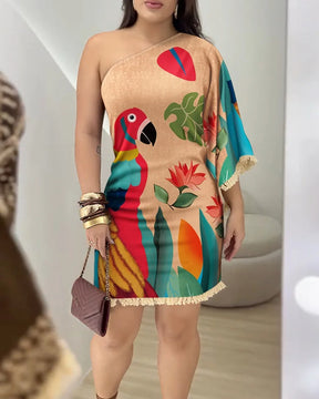 Vestido Curto Aisha Charme Tropical em Cada Detalhe