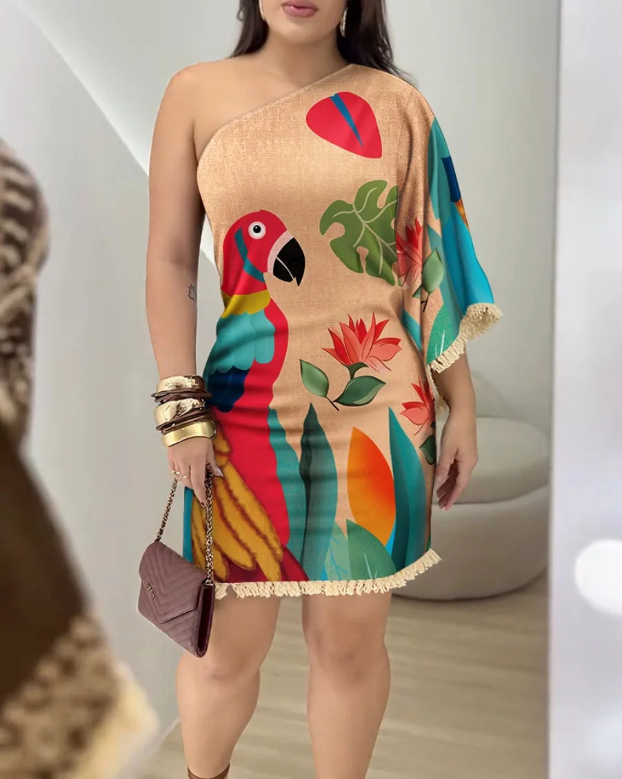 Vestido Curto Aisha Charme Tropical em Cada Detalhe