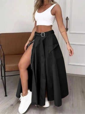 Conjunto de Saia Isabela Feminino com Saia Maxi de Fenda e Top Cropped  Estilo e Liberdade