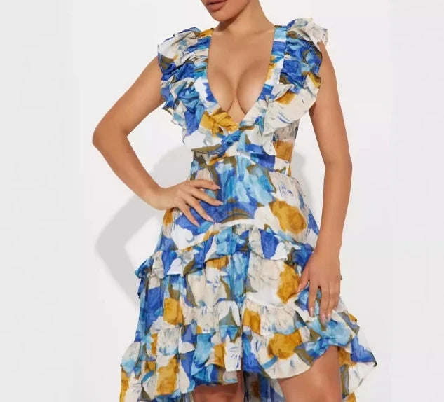 Vestido Midi Virgínia Leveza, Movimento e Encanto Floral