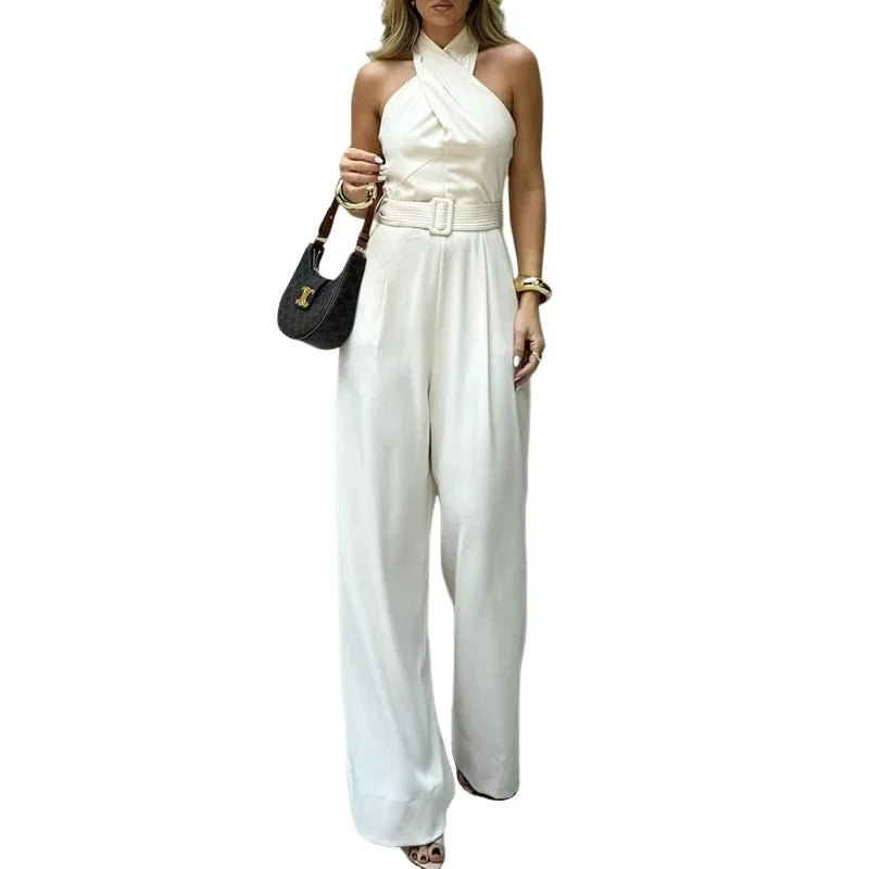 Macacão Clarisse Feminino com Decote Cruzado e Cintura Alta Sedução Sofisticada e Elegância Irresistível