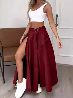 Conjunto de Saia Isabela Feminino com Saia Maxi de Fenda e Top Cropped  Estilo e Liberdade