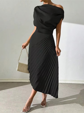 Vestido Longo Anelise Elegância que Reflete Luz e Sofisticação