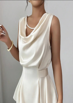 Conjunto de Calça Jade Blusa em Cetim com Calça Reta de Cintura Alta Elegância e Delicadeza