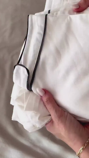 Conjunto de Shorts Loren Feminino Camisa em Algodão e Linho com Shorts de Corte Reto