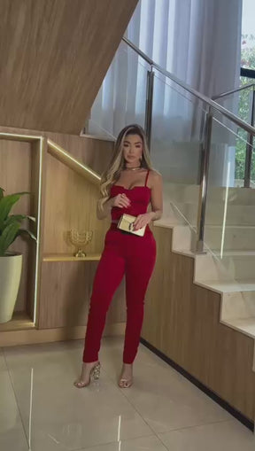 Conjunto de Calça Lory – Croppede Torcido e Calça Cintura Alta de Alfaiataria Contemporânea